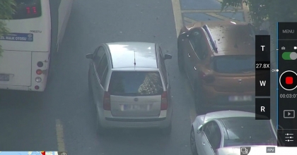 ÇİFT SIRA PARK YAPAN ARAÇ SÜRÜCÜLERİ HAVADAN DENETLENDİ