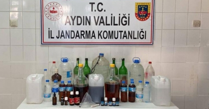 ÇİNE'DE KAÇAK ALKOL OPERASYONU