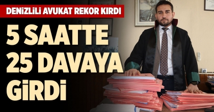 DENİZLİLİ AVUKAT REKOR KIRDI