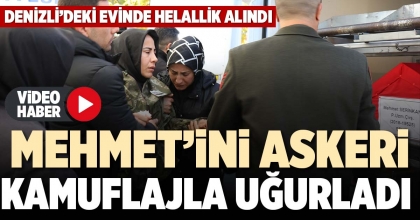 MEHMET’İNİ ASKERİ KAMUFLAJLA UĞURLADI