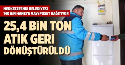 MERKEZEFENDİ BELEDİYESİ 140 BİN HANEYE MAVİ POŞET DAĞITIYOR