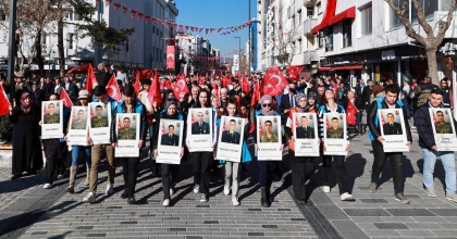 UŞAK’TA TERÖRE LANET YÜRÜYÜŞÜ
