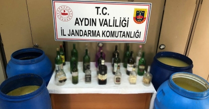 JANDARMANIN OPERASYONUNDA BİN 550 LİTRE SAHTE ŞARAP ELE GEÇİRİLDİ