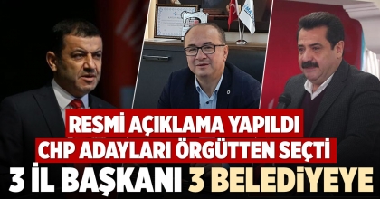 3 İL BAŞKANI 3 BELEDİYEYE
