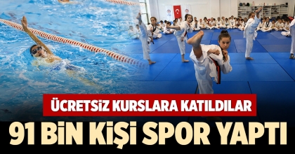 91 BİN KİŞİ SPOR YAPTI