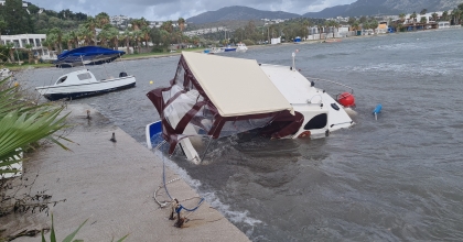 BODRUM'U FIRTINA VURDU