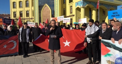 PKK, İSRAİL VE ABD PROTESTO EDİLDİ