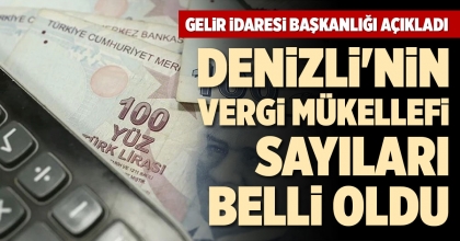 DENİZLİ'NİN VERGİ MÜKELLEFİ SAYILARI BELLİ OLDU