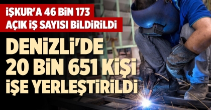 DENİZLİ'DE 20 BİN 651 KİŞİ İŞE YERLEŞTİRİLDİ