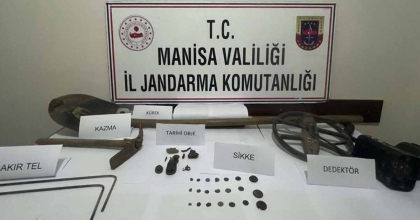 MANİSA’DA DEFİNECİLERE OPERASYON