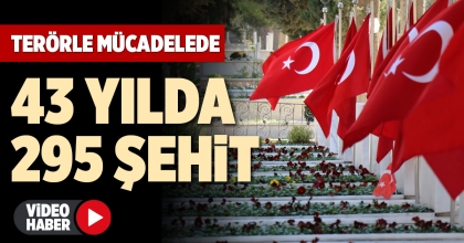 TERÖRLE MÜCADELEDE 43 YILDA 295 ŞEHİT