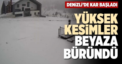 YÜKSEK KESİMLER BEYAZA BÜRÜNDÜ