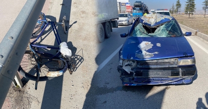 BİSİKLET SÜRÜCÜSÜ KAZADA HAYATINI KAYBETTİ