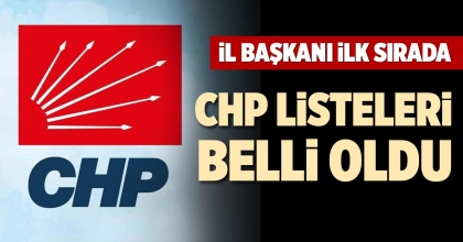 CHP LİSTELERİ BELLİ OLDU