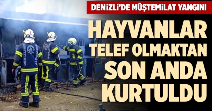 DENİZLİ’DE MÜŞTEMİLAT YANGINI