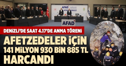 DENİZLİ’DE SAAT 4.17’DE ANMA TÖRENİ