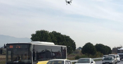 İNCİRLİOVA’DA DRONE UYGULAMASI YAPILDI