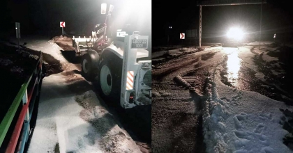 MİLAS’TA DOLU YAĞIŞI YOLLARI KAPATTI  