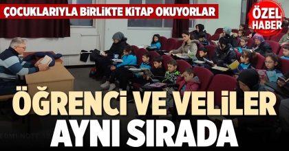 ÖĞRENCİ VE VELİLER AYNI SIRADA