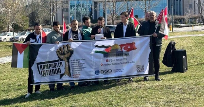 PAÜ’DE İSRAL KARŞITI EYLEM