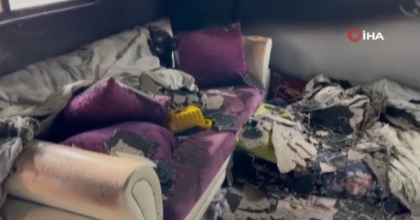 KLİMADAN ÇIKAN YANGIN BİR AİLEYİ EVSİZ BIRAKTI