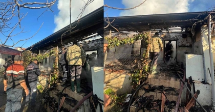 YAŞLI ADAM YANGINDA HAYATINI KAYBETTİ  