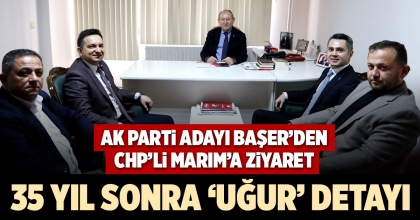AK PARTİ ADAYI BAŞER’DEN CHP’Lİ MARIM’A ZİYARET