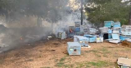 YANGINDA ARI KOVANLARI ZARAR GÖRDÜ