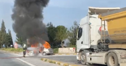 AYDIN'DA ARAÇ YANGINI