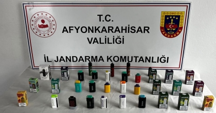 BOLVADİN'DE ELEKTRONİK SİGARA BASKINI