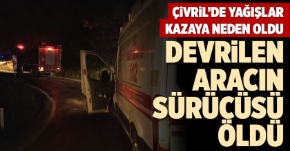 ÇİVRİL’DE YAĞIŞLAR KAZAYA NEDEN OLDU