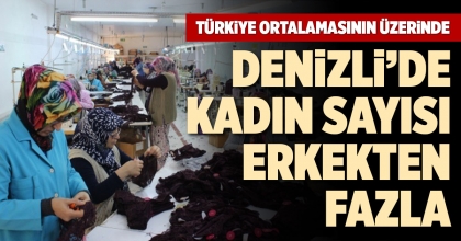 DENİZLİ’DE KADIN SAYISI ERKEKTEN FAZLA