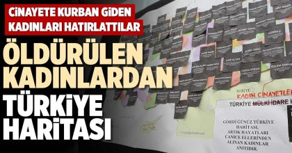 ÖLDÜRÜLEN KADINLARDAN TÜRKİYE HARİTASI