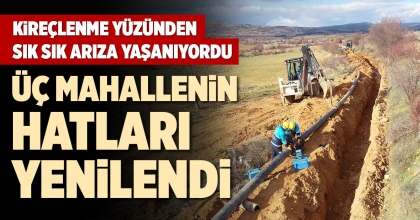 ÜÇ MAHALLENİN HATLARI YENİLENDİ