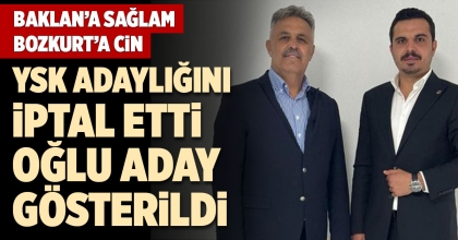 YSK ADAYLIĞINI İPTAL ETTİ, OĞLU ADAY GÖSTERİLDİ