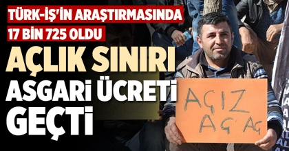 AÇLIK SINIRI ASGARİ ÜCRETİ GEÇTİ
