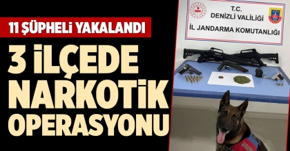 3 İLÇEDE NARKOTİK OPERASYONU