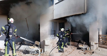 APARTMANIN GİRİŞ KATINDAKİ YANGIN ENDİŞE YARATTI