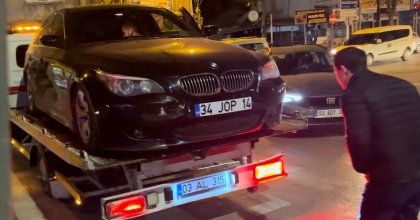 DRİFT ATAN SÜRÜCÜYÜ POLİS AFFETMEDİ 