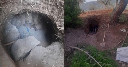 KAÇAK KAZI YAPARKEN SUÇÜSTÜ YAKALANDILAR