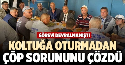 KOLTUĞA OTURMADAN ÇÖP SORUNUNU ÇÖZDÜ