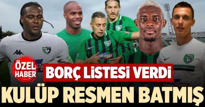 KULÜP RESMEN BATMIŞ