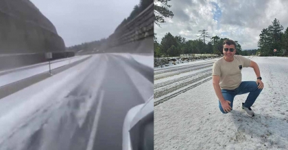 MUĞLA’DA YOLLAR BEYAZA BÜRÜNDÜ