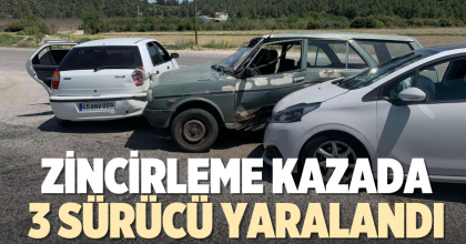 ZİNCİRLEME KAZADA 3 SÜRÜCÜ YARALANDI