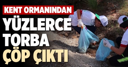 YÜZLERCE TORBA ÇÖP ÇIKTI