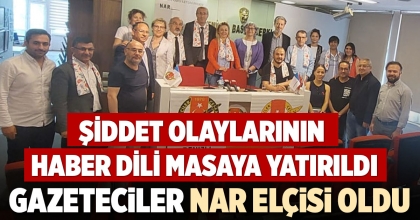 GAZETECİLER NAR ELÇİSİ OLDU
