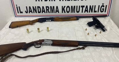 DİDİM'DE RUHSATSIZ TABANCA VE AV TÜFEĞİ ELE GEÇİRİLDİ 