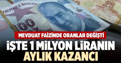 İŞTE 1 MİLYON LİRANIN AYLIK KAZANCI