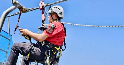FETHİYE BABADAĞ'DA TELEFERİK TATBİKATI