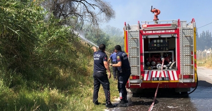 AYDIN'DA ARAZİ YANGINI KORKUTTU  